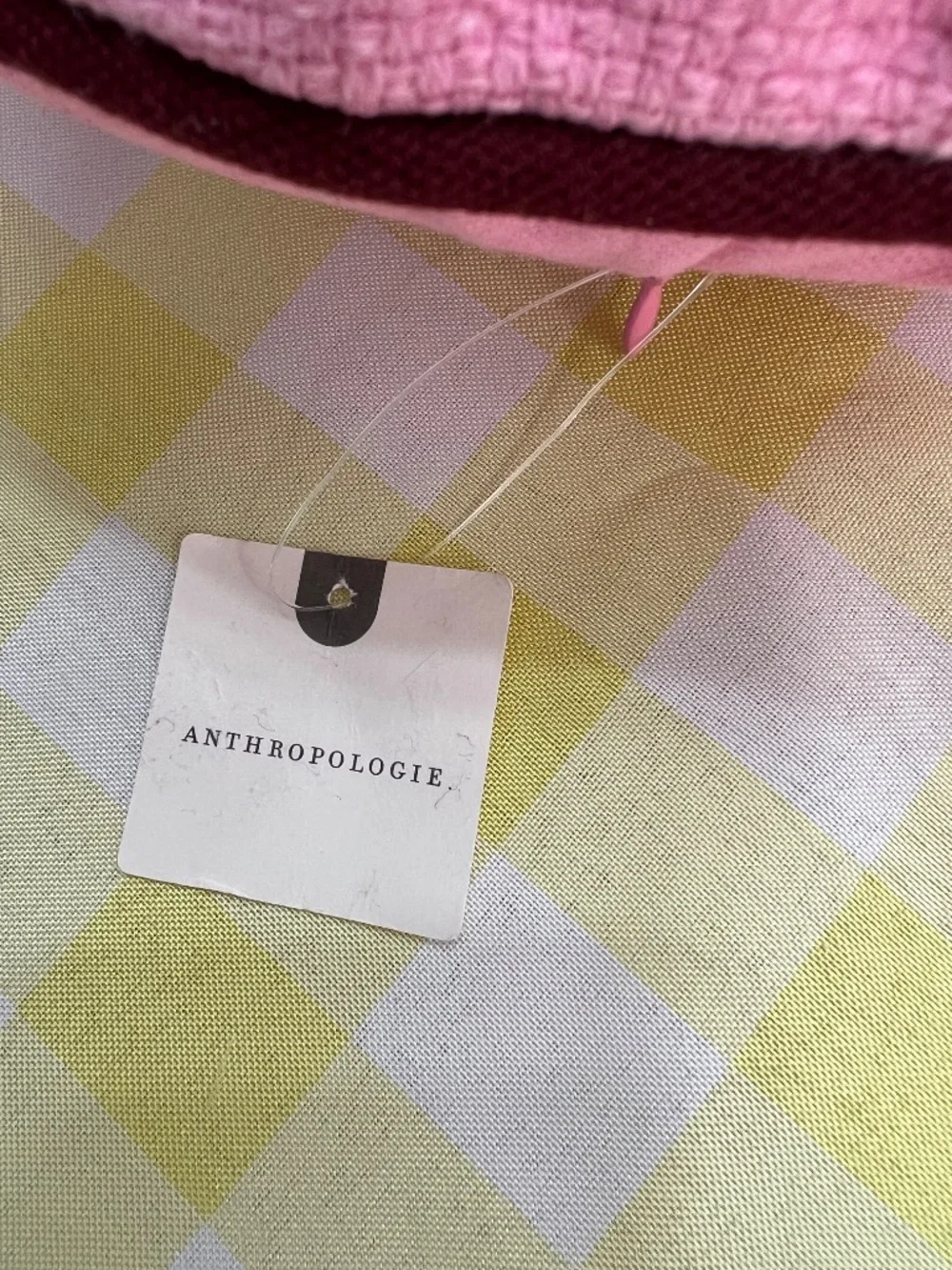 Anthropology Ace Cotton Needlepoint Embroidered Plush Pillow